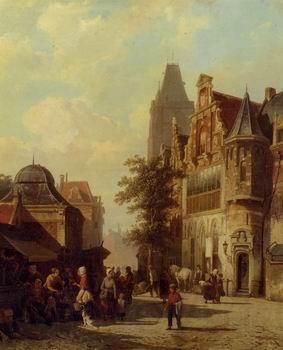 unknow artist European city landscape, street landsacpe, construction, frontstore, building and architecture. 276 Germany oil painting art
